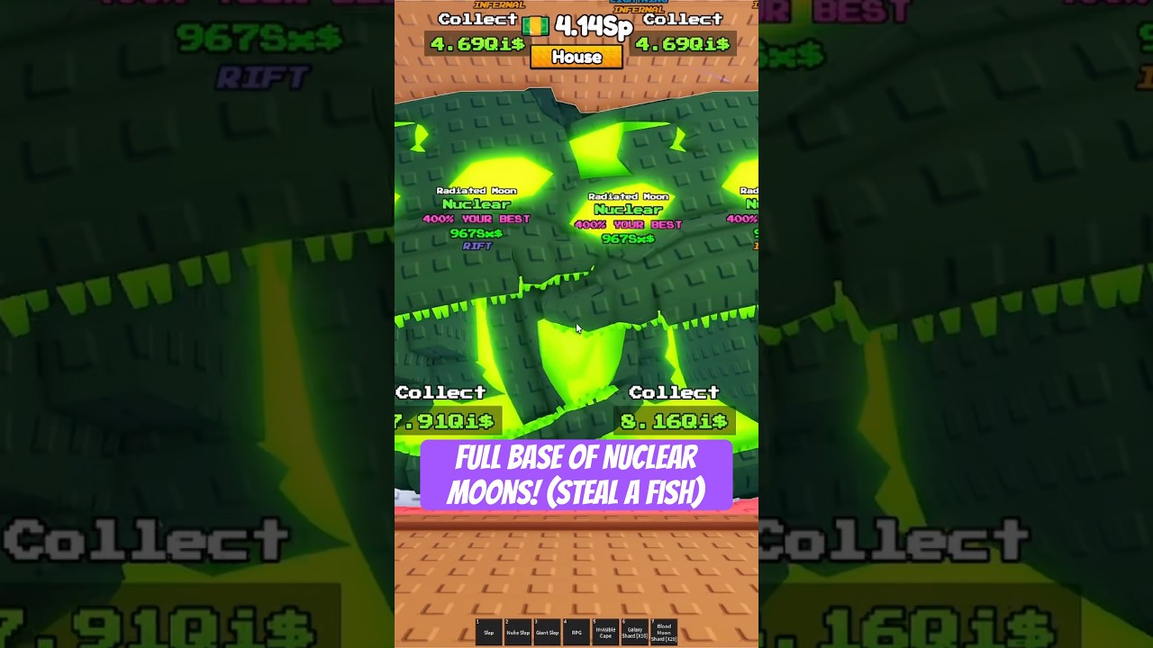 I Got FULL Base Of NUCLEAR MOONS In Roblox Steal A Fish… 