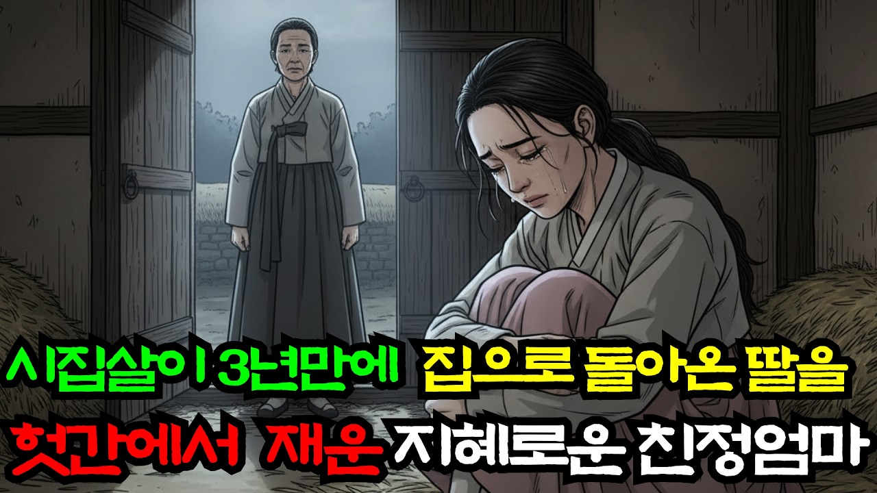 시집살이 3년, 집으로 돌아온 딸을 헛간으로 보낸 친정엄마 | 야담 옛날이야기 오디오북 수면동화 전설 민담