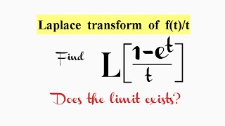 L(1-e^t/t) #Laplacetransforms L1k,347
