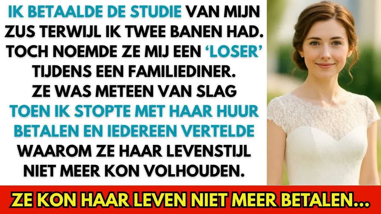 Ik hief mijn glas, maar de woorden van mijn zus kwamen binnen als messen. "Misschien als je wat harder zou werken, zou je niet nog steeds, weet je wel, vastzitten?" Mijn ouders lachten zachtjes,...
