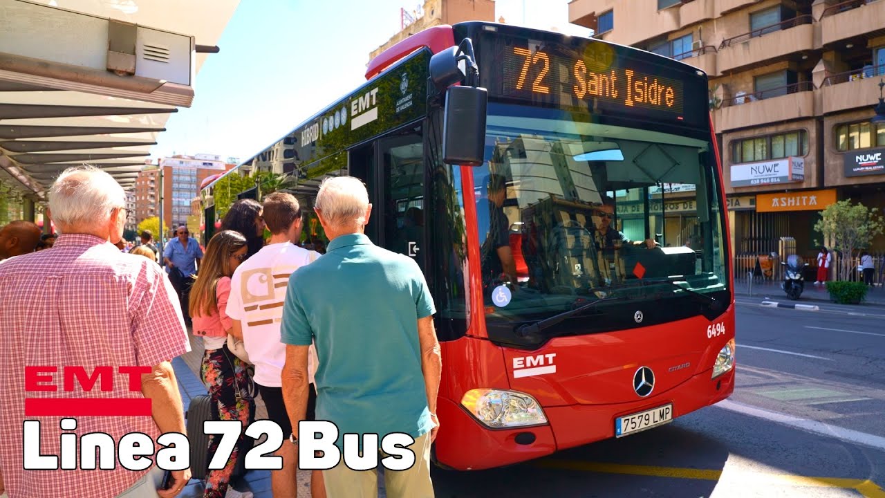 Автобус линии 72 - Валенсия, Испания - полное путешествие