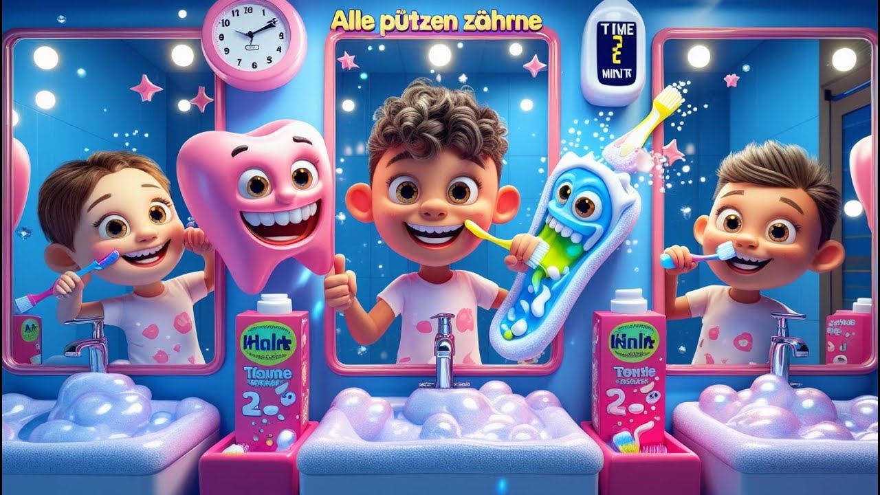 Zähneputzen Lied für Kinder und mehr Kinderreime | Mit Tieren, Reimen & Spaß | Deutsche Kinderlieder
