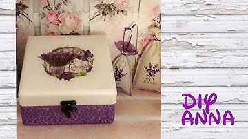 decoupage box with 2 component crackle medium