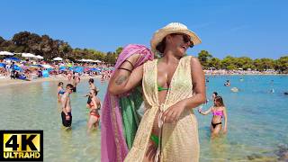 🍒Ibiza Beach Walk 4K 🌊 Cala Bassa – Crystal Clear Water & White Sand☀️
