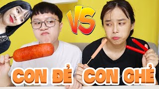 Xúc Xích Khổng Lồ VS Xúc Xích Tí Hon - Mẹ Ghẻ Lộ Bộ Mặt Thật Với Mei Khoai Tây !!!