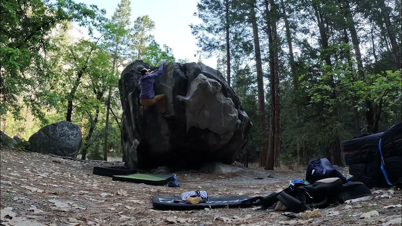 Yosemite Bouldering Sentinel Area, Dream Boulder, Unnamed Rail (V3) YouTube