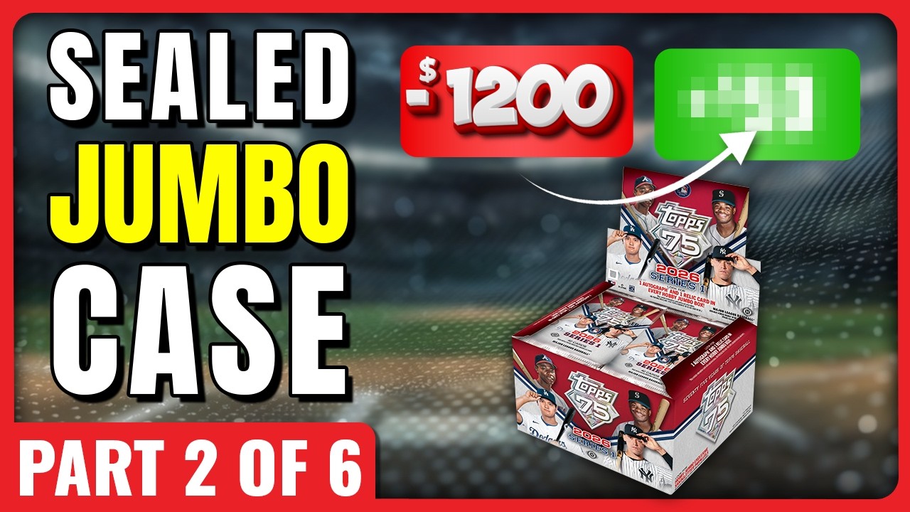 SOLID ROOKIE HIT!🚨 FULL CASE PROFIT CHALLENGE🚨 2026 TOPPS SERIES 1 JUMBO HOBBY CASE PART 2 OF 6