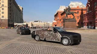 Aurus Senat Cabrio Первые кадры на репетиции парада Победы