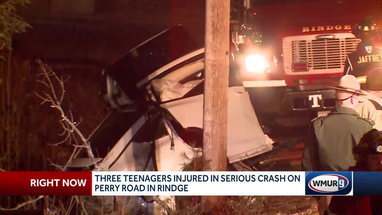 3 teens injured in serious crash on Perry Road in Rindge