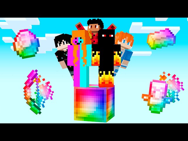 Sobrevivendo em Apenas 1 Bloco de AVARITIA com os Amigos no Minecraft!