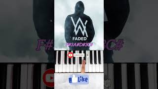 Faded on keyboard #alanwalker #faded #freefire #shorts #viral #pianotutorial