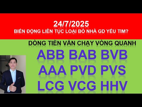 Live 23/7/2025 Giải đáp cổ phiếu. Cổ phiếu ABB BAB BVB AAA AAS PVD PVS LCG VCG HHV