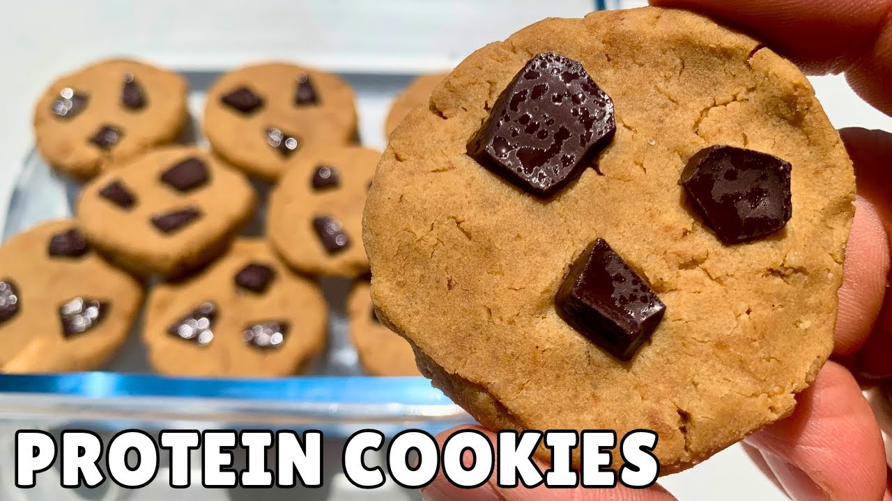 Рецепт веганского протеинового печенья с кусочками шоколада | Высокобелковый перекус после тренир...