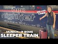 OBB Nightjet from Munich, Germany to Rome, Italy | Sleeper Train Deluxe Cabin | Train Travel