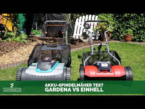 Einhell Akku Spindelmäher GE-HM 18/38 Li | Einhell Akku Rasentrimmer GE-CT 18 Li-Solo | Rasenmähen