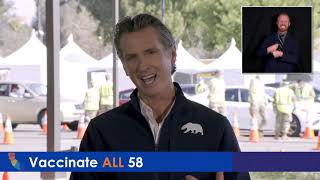 California Opens Federally Supported Mass Vaccination Sites