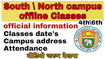 4th\6th sem Offline classes date