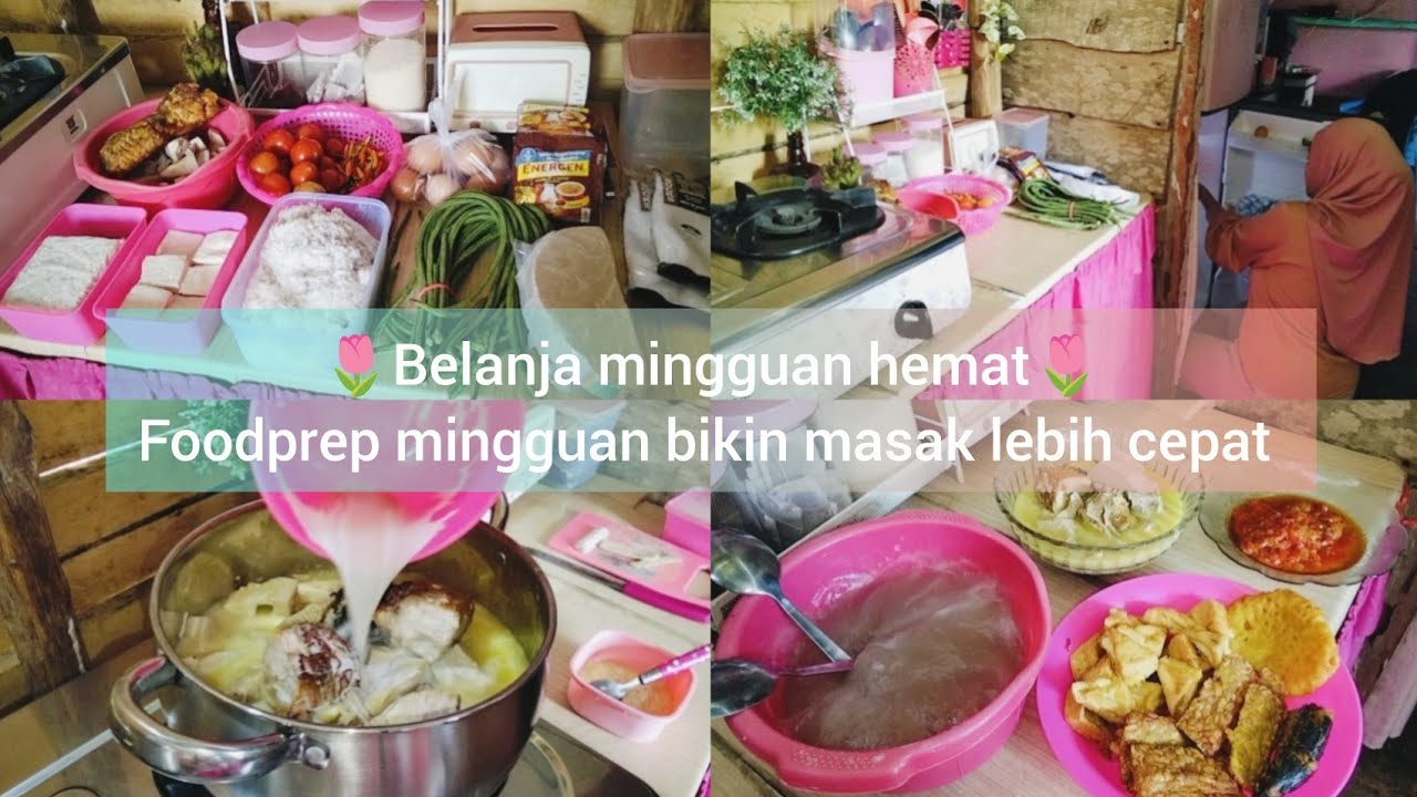 Belanja Mingguan Hemat 150 Ribu  || Foodprep Mingguan bikin masak lebih cepat 