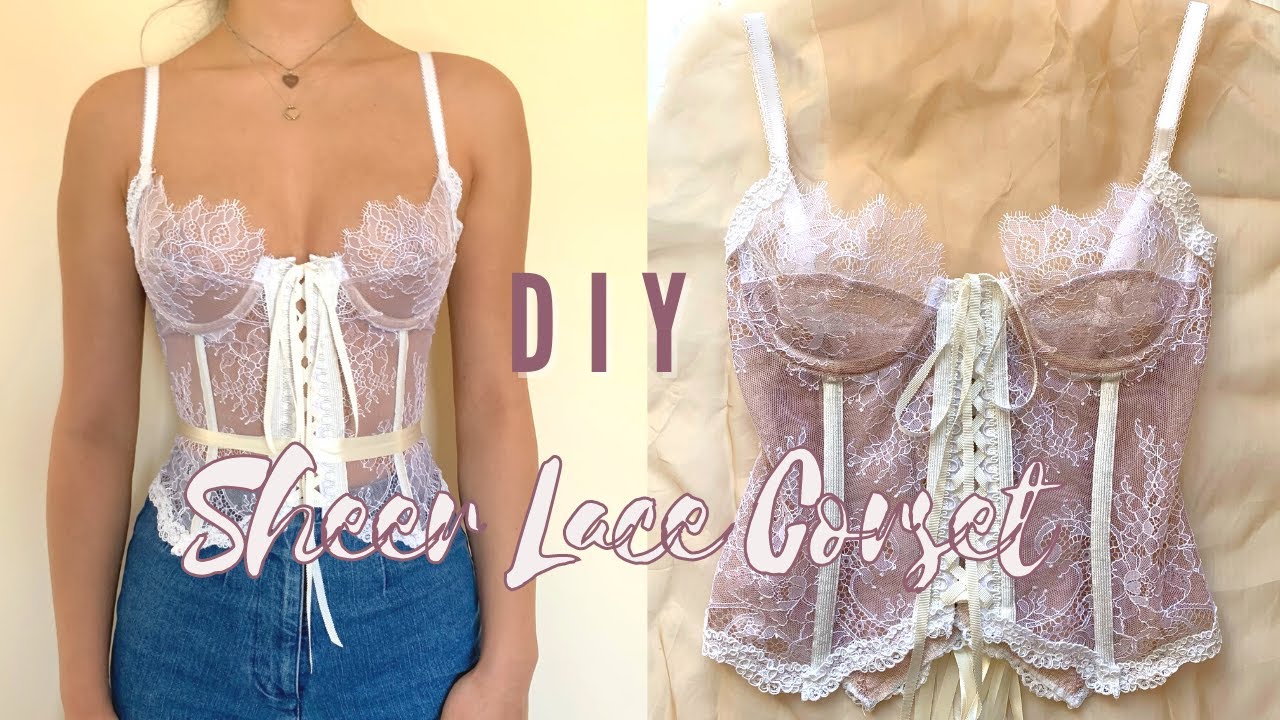 DIY Sheer Lace Corset/ Pattern Available 