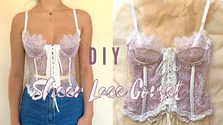 DIY Sheer Lace Corset/ Pattern Available