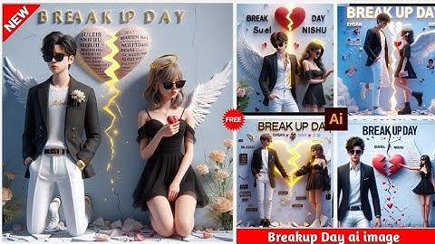 How to Create Couples Break-Up al Images breakup 💔💔 photo editing | bing ai image generator | bing a
