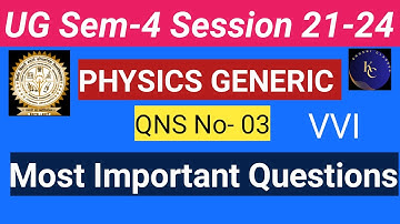 Physics generic Most important question no-04 for bbmku sem-4 session 21-24