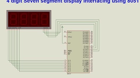 4 digit seven segment display interfacing using 8051 Micro-Controller.