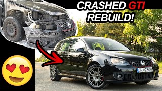 REBUILDING A CRASHED VW GOLF GTI IN 10 MINS!