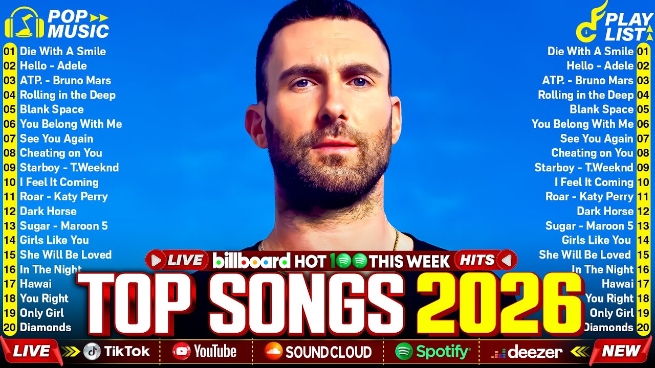 Selena Gomez, Bruno Mars, Maroon 5, Ed Sheeran, Rihanna, Zayn, Adele, Dua Lipa 💎 Billboard Hot 100