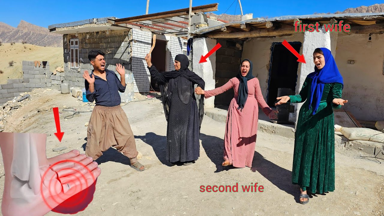 Jealousy: When the second wife attacked the first wife and broke her leg, the grandmother came