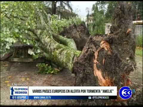 #Teleprensa33 | Varios países europeos en alerta por tormenta "Amelie"