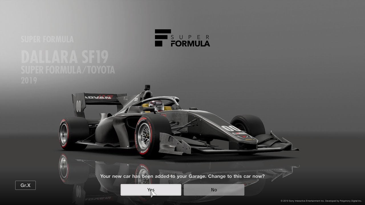 Gran Turismo™SPORT Dallara SF19 Super Formula / Toyota Test Race