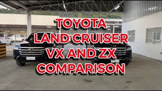 TOYOTA LAND CRUISER VX and ZX COMPARISON