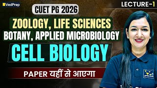 CUET PG 2026 | Cell Biology Lecture 1 | Zoology, Botany, Life Sciences, Microbiology | VedPrep Bio