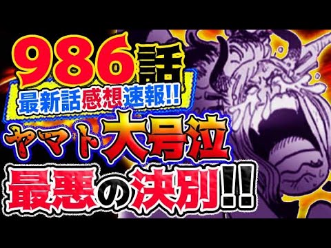 ワンピース 986最新話感想妄想考察 ヤマト大号泣 最悪の決別 ついに討ち入り本番 Youtube