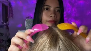 ASMR Play hair for sleep, simple massage and relax
