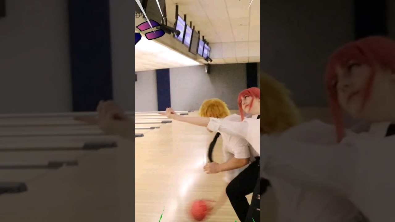 Viral Chainsaw Man Cosplay Takes the Cast Bowling