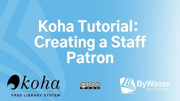 Setting up a Staff Patron in Koha