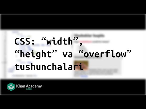 CSS: “width”, “height” va “overflow” tushunchalari | HTML/CSS asoslari: veb sahifalar | Dasturlash