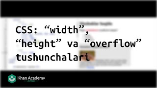 CSS: “width”, “height” va “overflow” tushunchalari | HTML/CSS asoslari: veb sahifalar | Dasturlash
