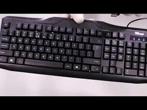 Unboxing Trust Classicline keyboard with mouse hands on review