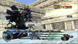 FFXIII-2: Raspatil Battle
A match against an Undying Cieth, Raspatil. This fight isnt really hard, so I tried to make harder on myself by having Perpectual Poison! But there is another reason why I gave that to myself, more light on that later.
Strategy:
I got a nice time using this strategy. I basicaly increase the Stagger gauge just before it Staggers (450%). Then use commandos to do damage until it calls it minions and after I kill them I rebuff up myself, debuff it and then Stagger it so that all Commandos can attack Raspatil.
Weapons & Accessories:
Noel
Weapon: In Paradisum
Accessory: Martyrs Badge (Resist Physical +75%, Debilitation, Perpectual Poison, Improved Stagger)
Sarah
Weapon: Arcus Chronica
Accessory: Matyrs Emblem (Resist Magic +75%, Debilitation, Perpectual Poison, Improved Stagger)
I had to have perpectual poison to get that Improved Stagger... Although i didnt need it but... Eh.
Hope you enjoy!! FFXIII-2: Raspatil Battle