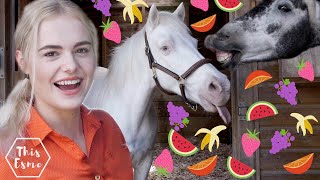 HORSES Try NEW Fruits for the FIRST TIME AD | Mickey Taste Test | This Esme