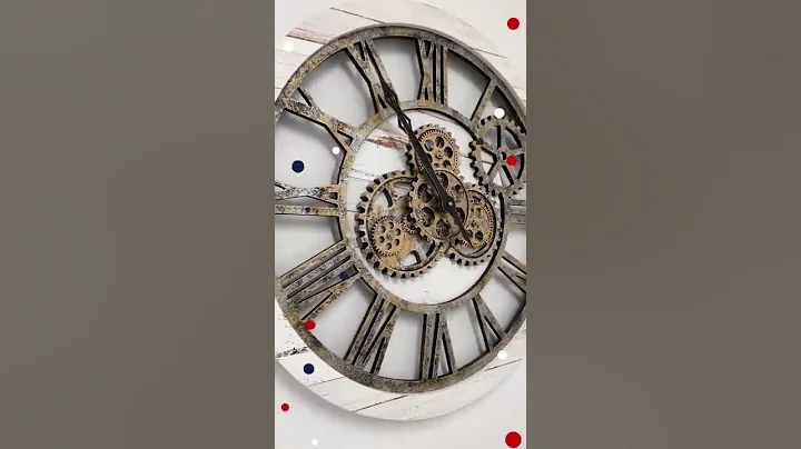 WALL CLOCK 24 inch Real Moving Gears