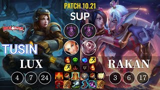 KT TusiN Lux vs Rakan Sup - KR Patch 10.21