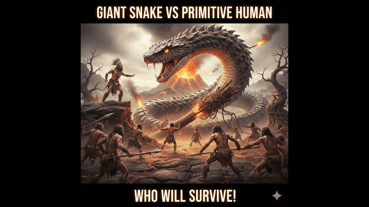 Giant Snake vs Primitive Human – Who Will Survive? Tribal Survival Tactics