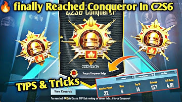 🔥FINALLY REACHED CONQUEROR IN BGMI C2S6 | SOLO RANK PUSH TIPS & TRICKS FOR BGMI(GujjuXproYT)