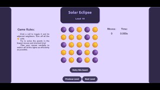 Solar Eclipse - WEB game