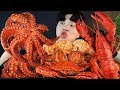 ASMR MUKBANG 대왕 가리비, 문어, 랍스터, 새우 다양한 해물을 넣은 해물찜 밥도둑 먹방 SEAFOOD STEAMED OCTORPUS EATING SHOW Hải sản