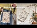 スマホが入るマクラメショルダーバッグの作り方~ How to make a macrame shoulder bag~